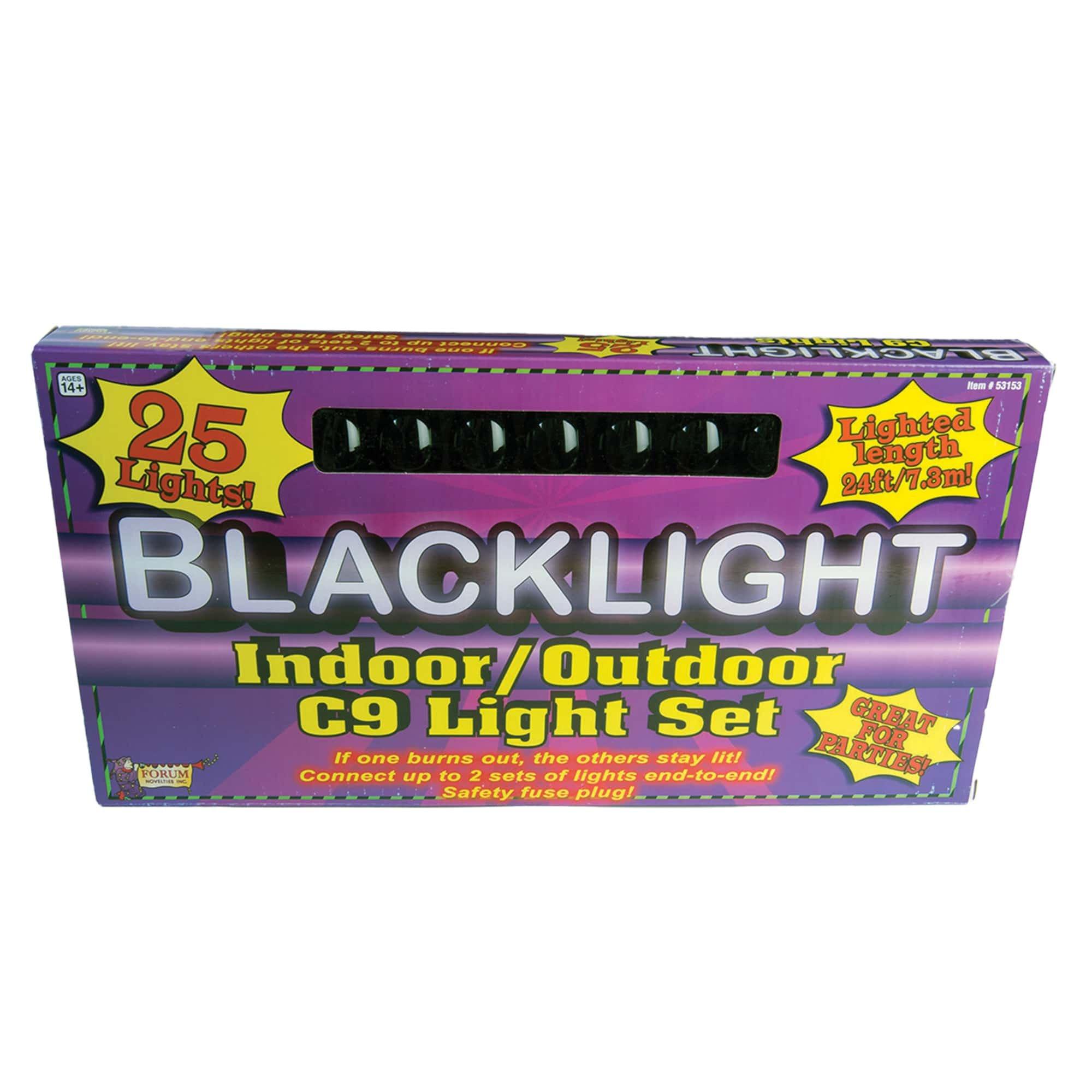 Indoor/Outdoor 24 Foot Black Light String Lights